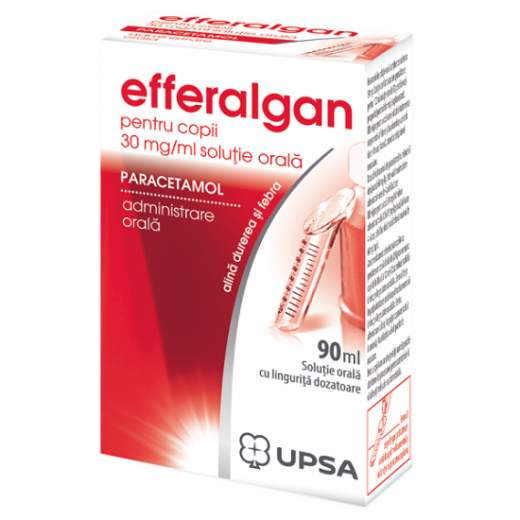Efferalgan Pediatric 30 mg/ml Solutie Orala. 90 ml, Upsa