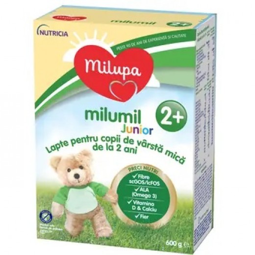 Lapte Praf Milumil Junior 2+,  600 Grame, Milupa