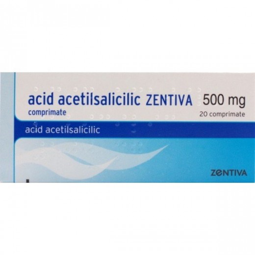 Acid Acetilsalicilic 500 mg, 20 Comprimate, Zentiva
