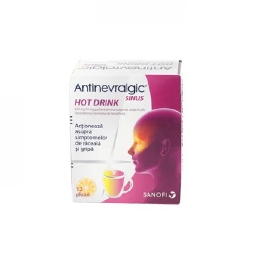 Antinevralgic Sinus Hot Drink 650MG/10 mg x12 Plicuri