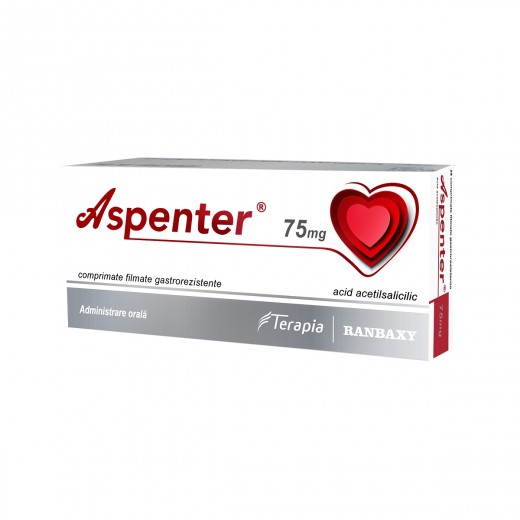 Aspenter 75 mg, 28 Comprimate Gastrorezistente, Terapia
