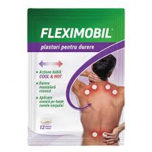 Fleximobil plasturi pentru durere x12 buc