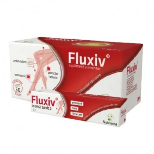 Fluxiv 60 Comprimate + Fluxiv Crema Tonica 20 Grame