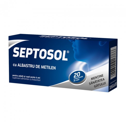 Septosol cu Albastru de metilen, 20 Comprimate Supt, Biofarm