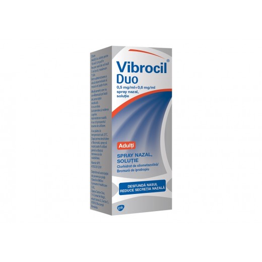 Vibrocil Duo 0,5 mg/ml+0,6mg/ml Spray Nazal, 10 ml, GSK