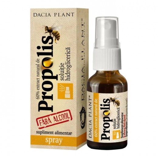 Spray cu extract natural propolis, 20 ml, Dacia Plant