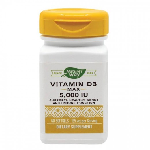 Vitamina D3 5000 ui, Nature`s Way, 60 Capsule, Secom