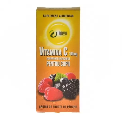 Vitamina C copii fructe de padure 100 mg x 30 Comprimate